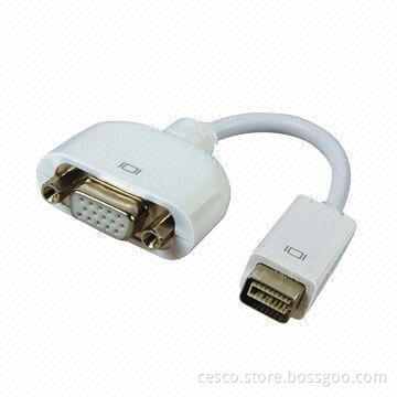 Mini DVI Male to VGA Female Connectors